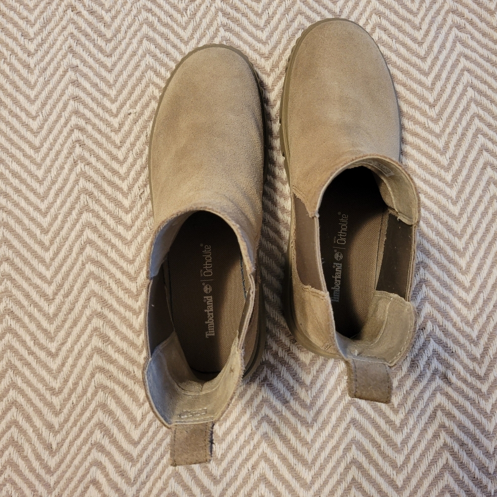 Womens Timerland Greyfield Chelsea Boot Ortholite Tan Brown Nubuck Size 10 - Picture 9 of 10